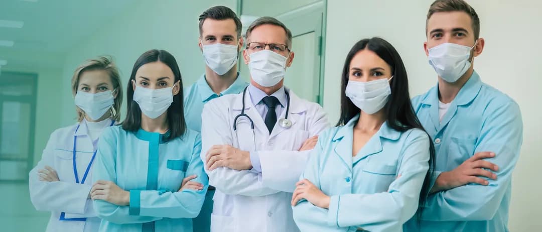 A team of doctors and nurses