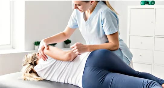 A chiropractor treating a patient’s back